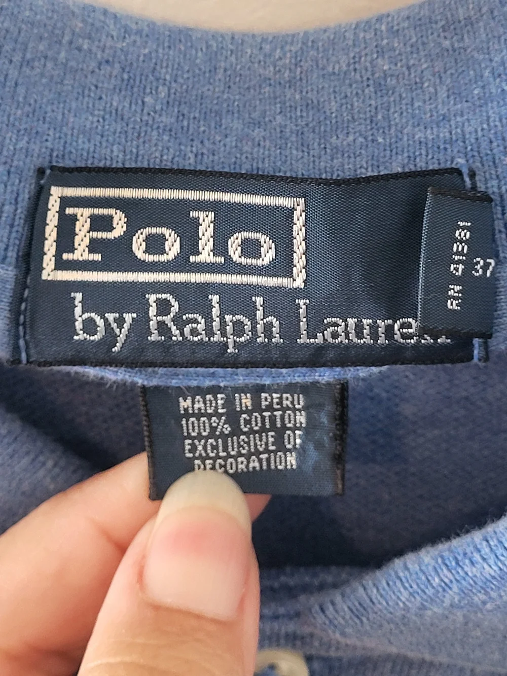 Ralph Lauren Vintage Blue Polo with Yellow Pony